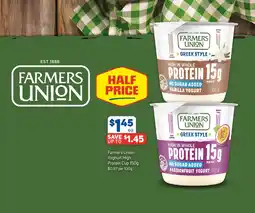 Foodland Farmers union yoghurt high protein cup offer