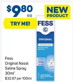 Foodland Fess original nasal saline spray offer