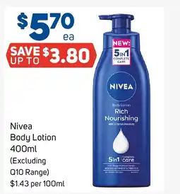 Foodland Nivea body lotion offer