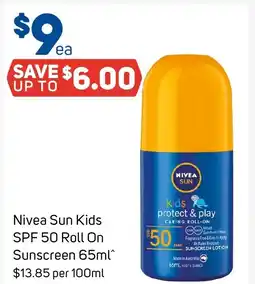Foodland Nivea sun kids spf 50 roll on sunscreen offer