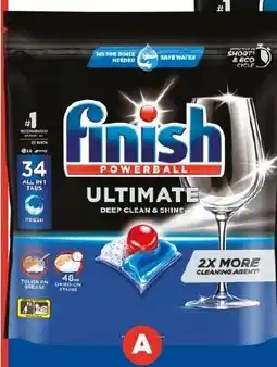Foodland Finish ultimate dishwasher tablets regular or lemon offer