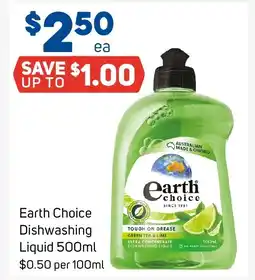 Foodland Earth choice dishwashing liquid offer