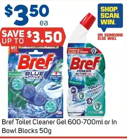 Foodland Bref toilet cleaner gel or in bowl blocks offer