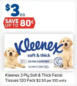 Foodland Kleenex 3 ply soft & thick facial offer