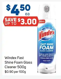 Foodland Windex fast shine foam glass cleaner offer