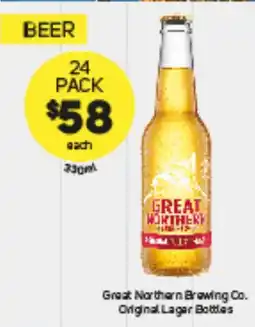 Foodland Great northern brewing co. original lager bottle's offer