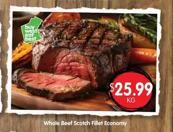 Spudshed Whole beef scotch fillet economy offer