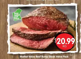 Spudshed Market value beef rump steak value pack offer