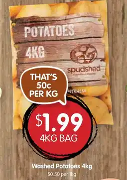 Spudshed Washed potatoes offer