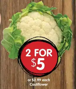 Spudshed Cauliflower offer