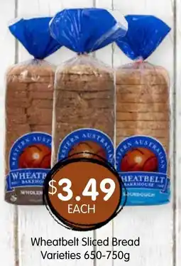 Spudshed Wheatbelt sliced bread varieties offer