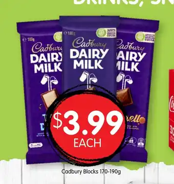 Spudshed Cadbury blocks offer