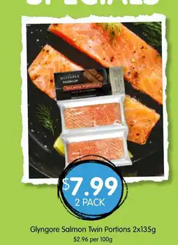 Spudshed Glyngore salmon twin portions offer