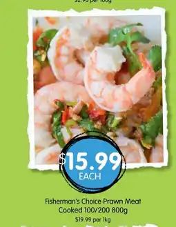 Spudshed Fisherman's choice prawn meat cooked offer