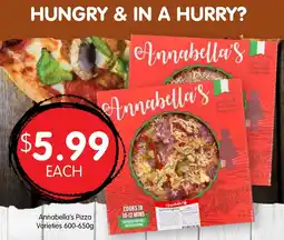 Spudshed Annabella's pizza varieties offer