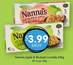 Spudshed Nannas apple & rhubarb crumble offer