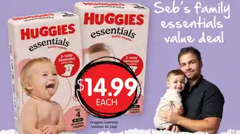 Spudshed Huggies essentials varieties offer
