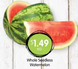 Spudshed Whole seedless watermelon offer