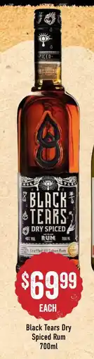 Spudshed Black tears dry spiced rum offer