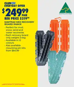 BCF Maxtrax mkii recovery board range offer