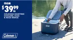 BCF Coleman daintree coolers, jugs & kegs range offer