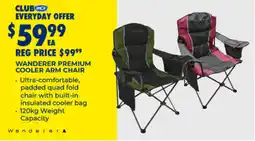 BCF Wanderer premium cooler arm chair offer