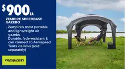 BCF Zempire speedbase gazebo offer