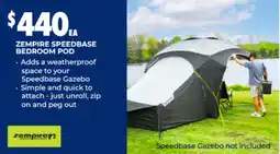 BCF Zempire speedbase bedroom pod offer