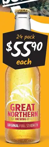 Cellarbrations Great northern est brewing co ql original full strength offer