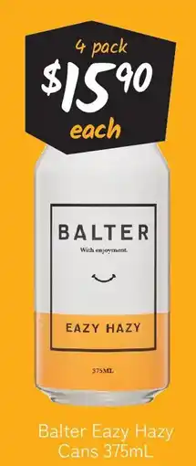 Cellarbrations Balter eazy hazy cans offer