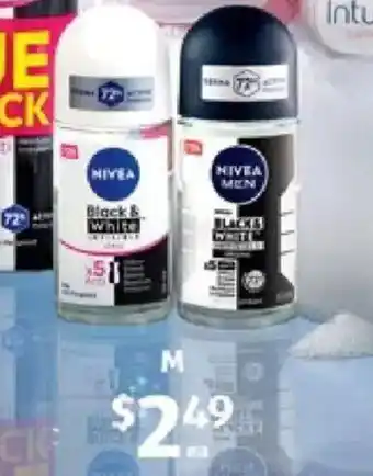 Nivea invisible black & white roll-on antiperspirant deodorant