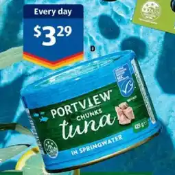 ALDI Portview tuna chunks offer