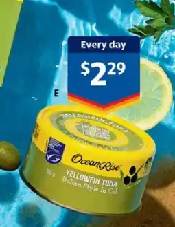 ALDI Ocean rise yellowfin tuna tuna offer
