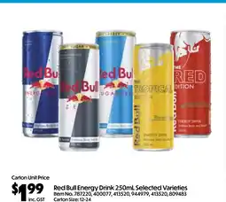 Campbells Wholesale Red bull energy drink offer