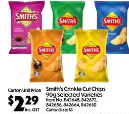 Campbells Wholesale Smith's crinkle cut chips offer