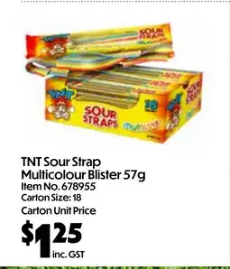 Campbells Wholesale Tnt sour strap multicolour blister offer