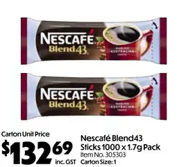 Campbells Wholesale Nescafé blend43 sticks offer