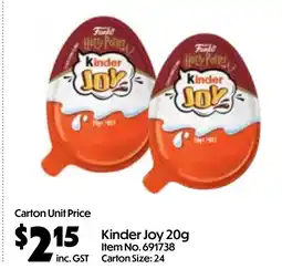 Campbells Wholesale Kinder joy offer