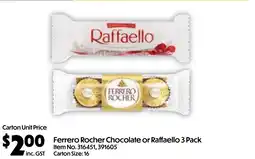 Campbells Wholesale Ferrero rocher chocolate or raffaello offer