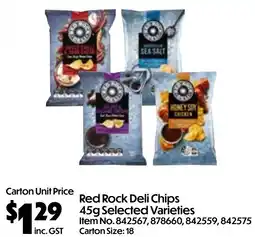 Campbells Wholesale Red rock deli chips offer