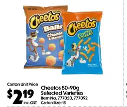 Campbells Wholesale Cheetos offer
