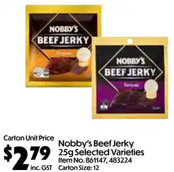 Campbells Wholesale Nobby's beef jerky offer