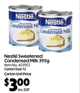 Campbells Wholesale Nestlé sweetened condensed milk offer