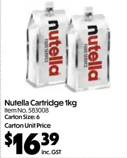 Campbells Wholesale Nutella cartridge offer