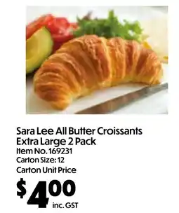 Campbells Wholesale Sara lee all butter croissants extra large offer