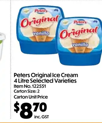 Peters original ice cream