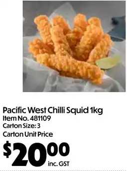 Campbells Wholesale Pacific West Chilli Squid offer