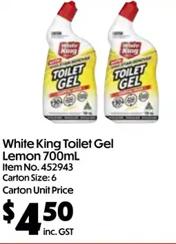 Campbells Wholesale White king toilet gel lemon offer