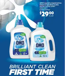 Campbells Wholesale Omo laundry liquid active clean or sensitive offer