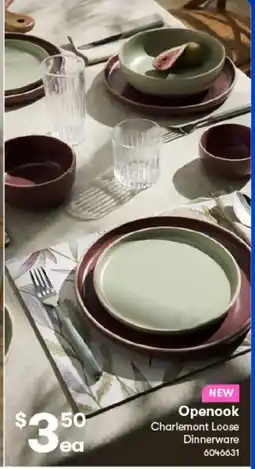 BIG W Openook charlemont loose dinnerware offer